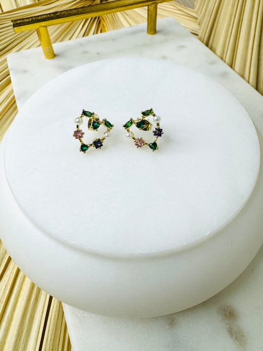 Ava Heart Studs