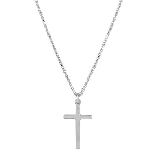 Danity Silver Cross Necklace