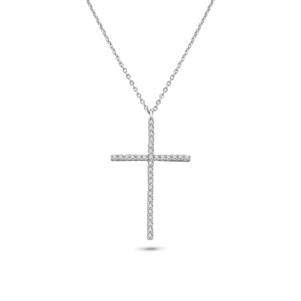 CZ Thin Cross Necklace